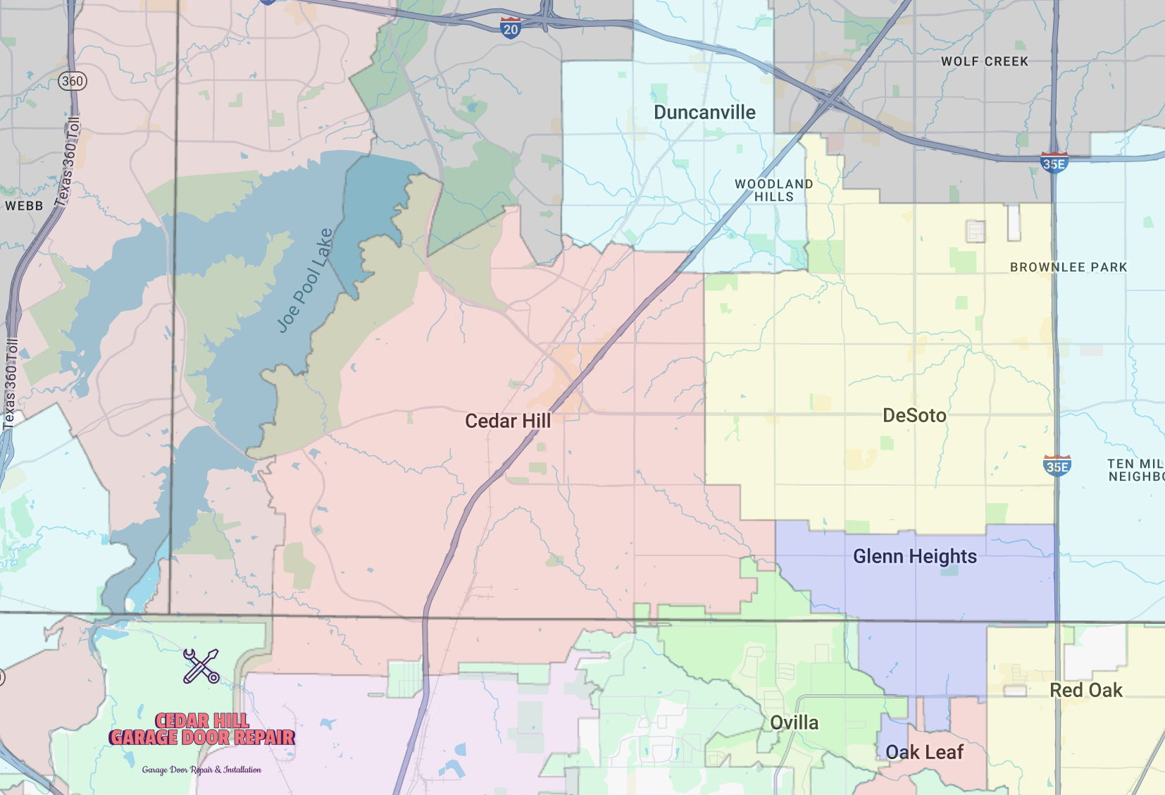 Cedar-Hill-Texas-Map