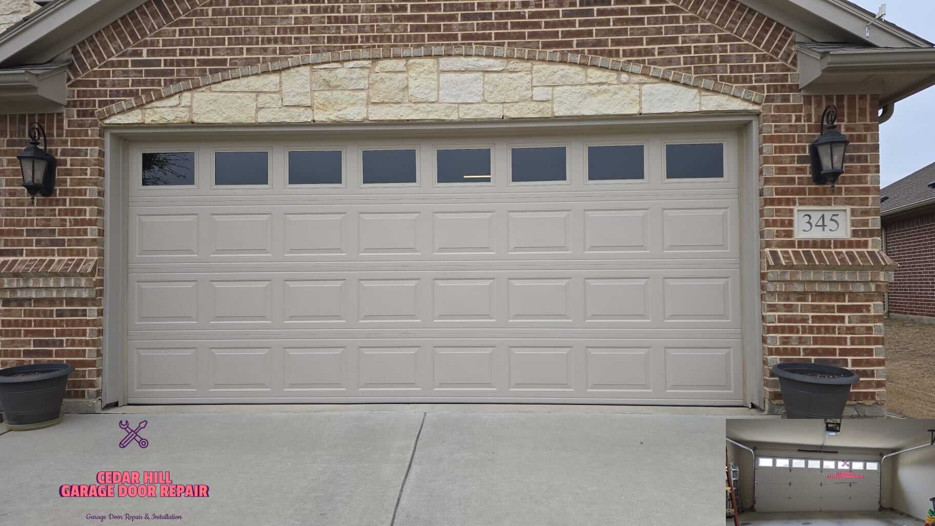 newtwo-car-garage-steelback-short-panel-with-windows-install